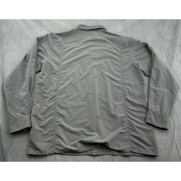 Wrangler Outdoor Series Shirt Mens XL Gray Long Sleeve Button Up Hiking Nylon - Picture 3 of 9
